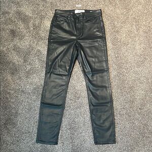 Dynamite Denim Black Skinny Jeans with a Leathery Finish